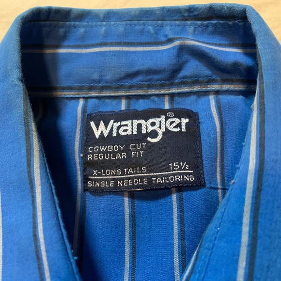 Wrangler Western Short Sleeve Pearl Snap Cowboy Cut Shirt 15.5 - Picture 3 of 4